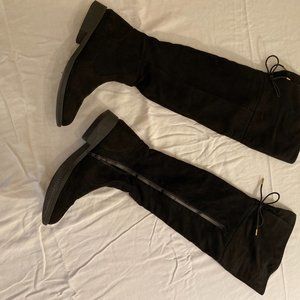 Black Knee High Boots - SHEIN